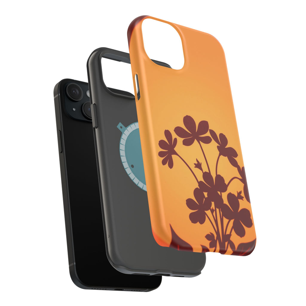 iPhone Floral Silhouette Electric Art Slim Everyday Designer Case · iPhone Case