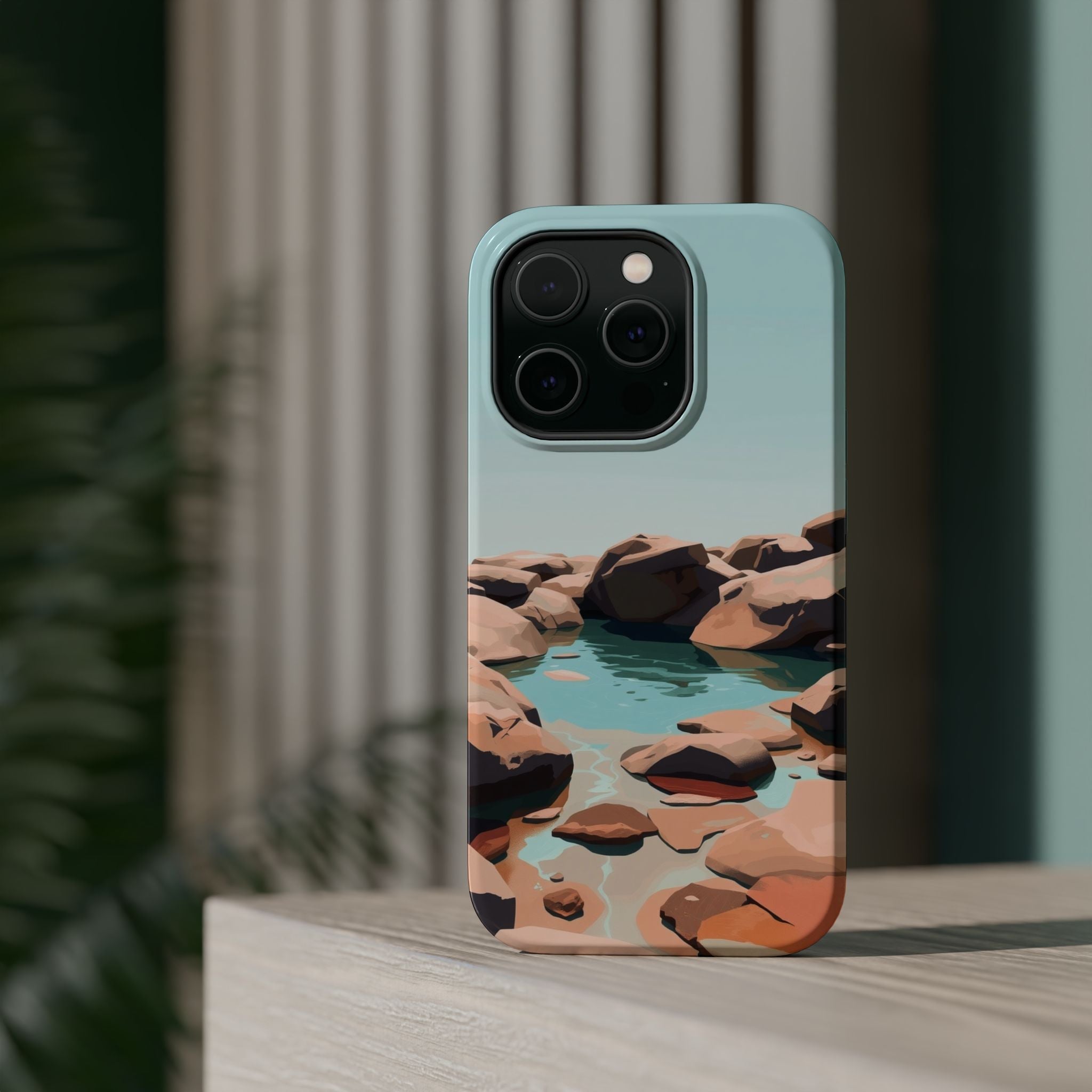 iPhone Tidal Pool Oil Painting Impressionist Slim iPhone Everyday · iPhone Case