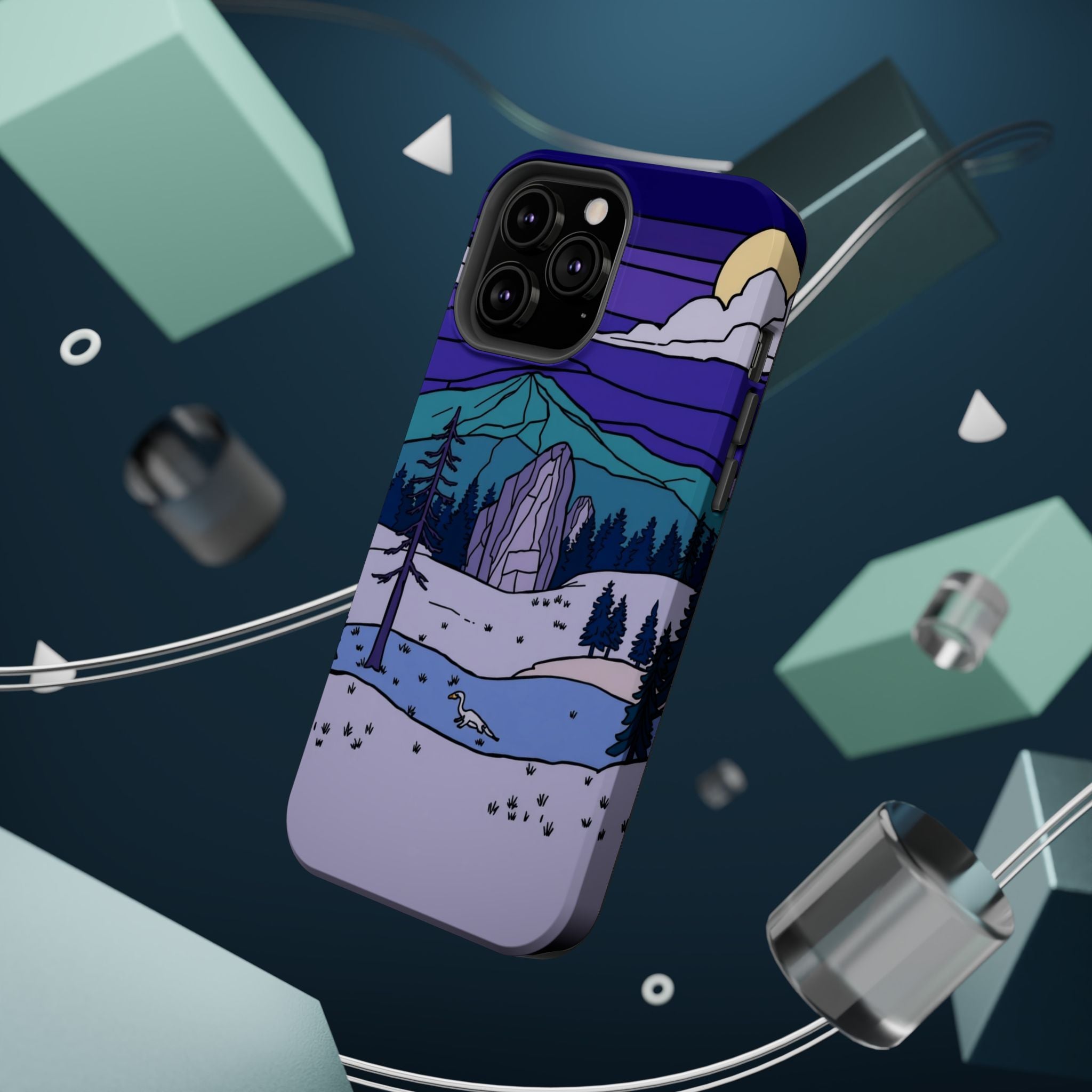 iPhone Pine Ridge Stained Glass Slim Everyday Designer Case · iPhone Case