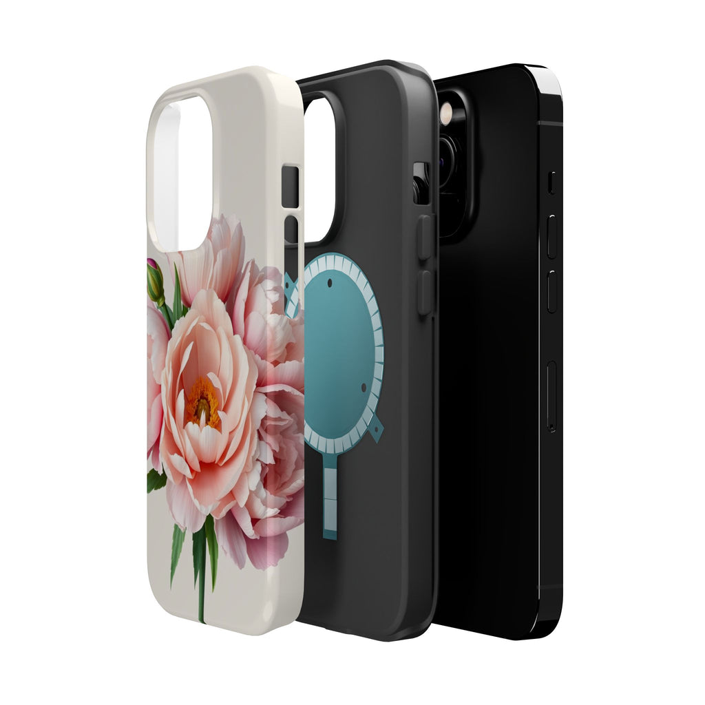 iPhone Serene Peony Bouquet Design Bold Modern Everyday Snap Case · iPhone Case