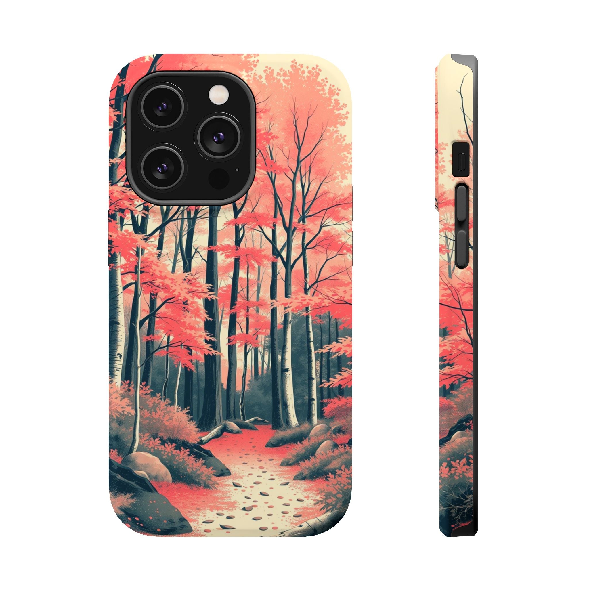 iPhone Autumn Forest Floor Risograph Print Slim iPhone Everyday · iPhone Case