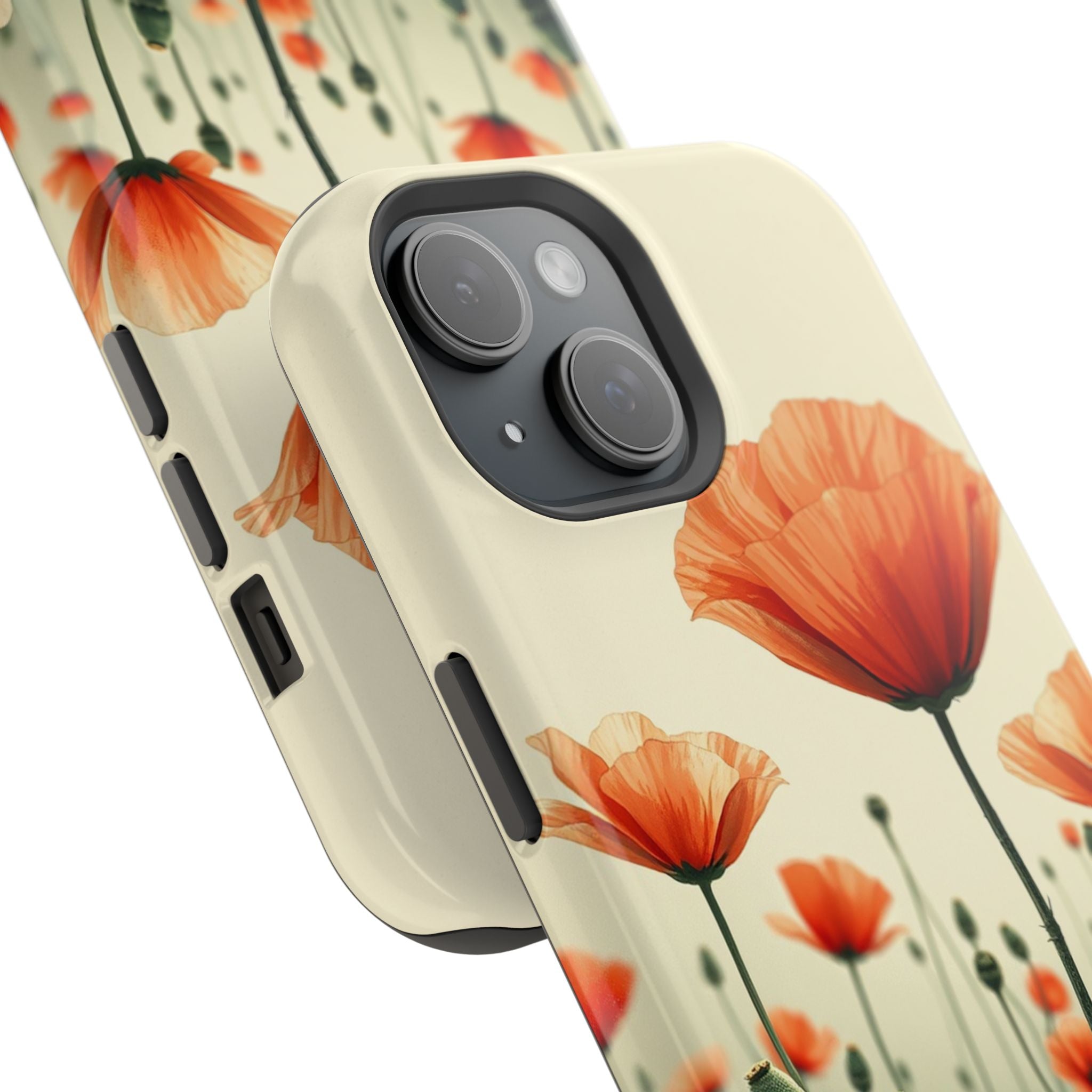 iPhone Sage And Ivory Poppy Field Bold Modern Everyday Snap Case · iPhone Case