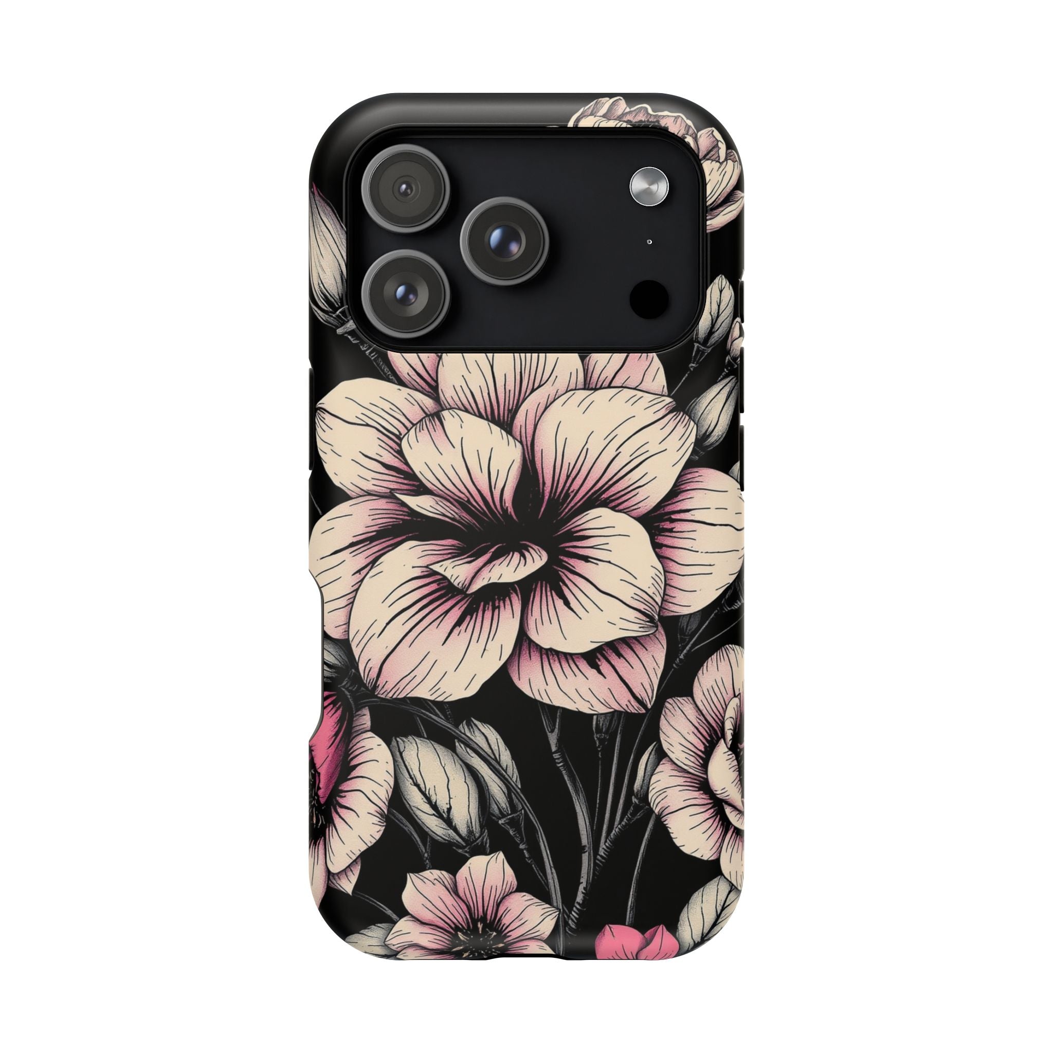 iPhone Floral Dark Academia Gothic Ink Slim Everyday Designer Case · iPhone Case