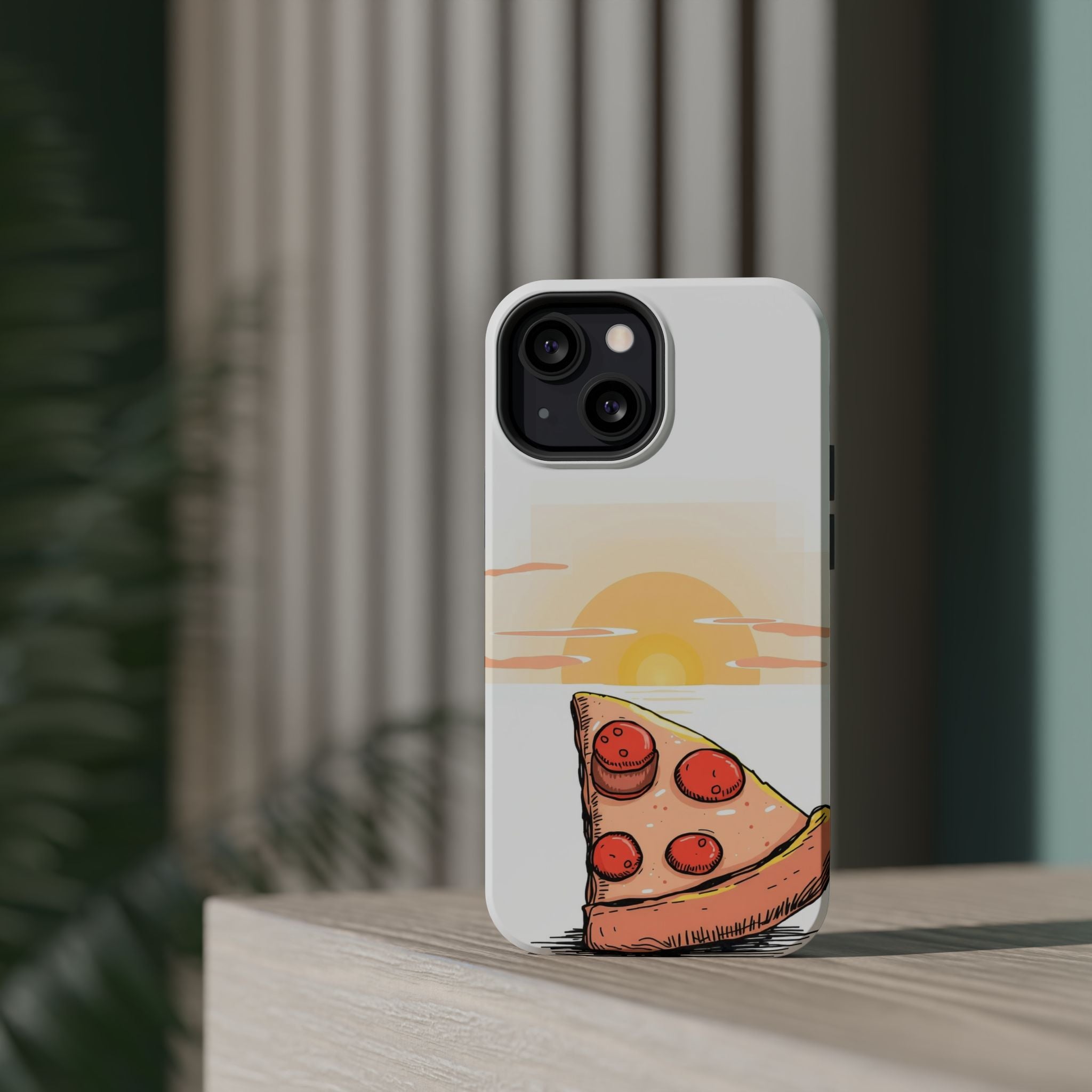 iPhone Earthy Pizza Slice Sunset Design Slim Everyday Designer Case · iPhone Cas