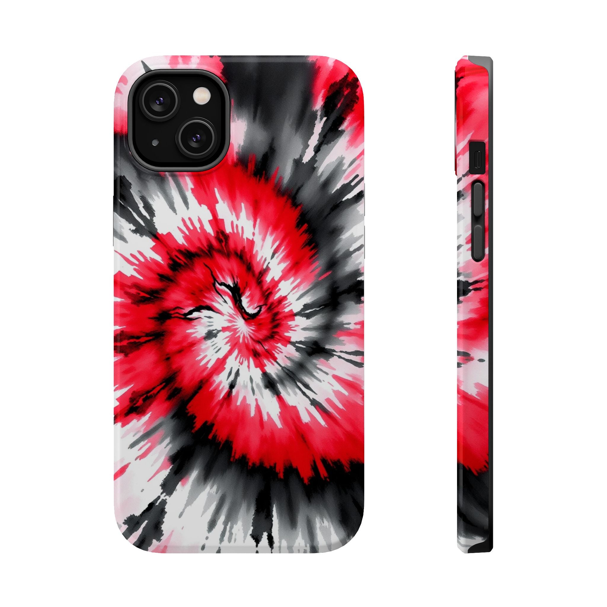 iPhone Black And Crimson Tie-Dye Vortex Slim Everyday iPhone Designer · iPhone C