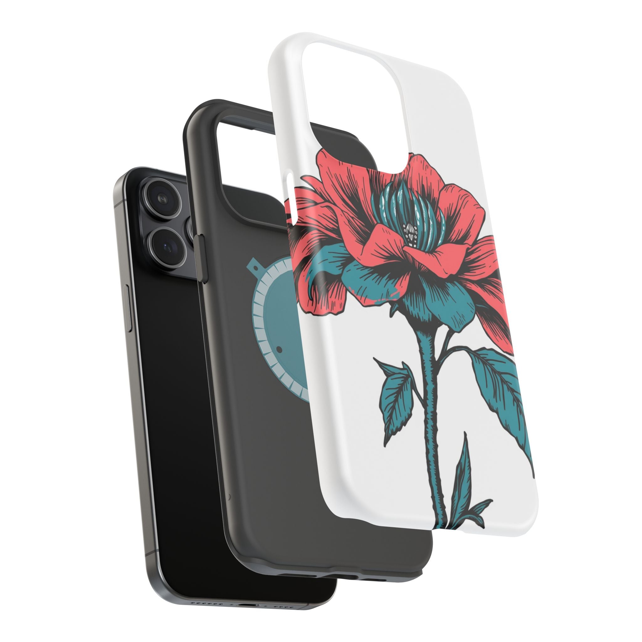 iPhone Garden Party Bloom Dark Gothic Ink Slim Snap Case · iPhone Case