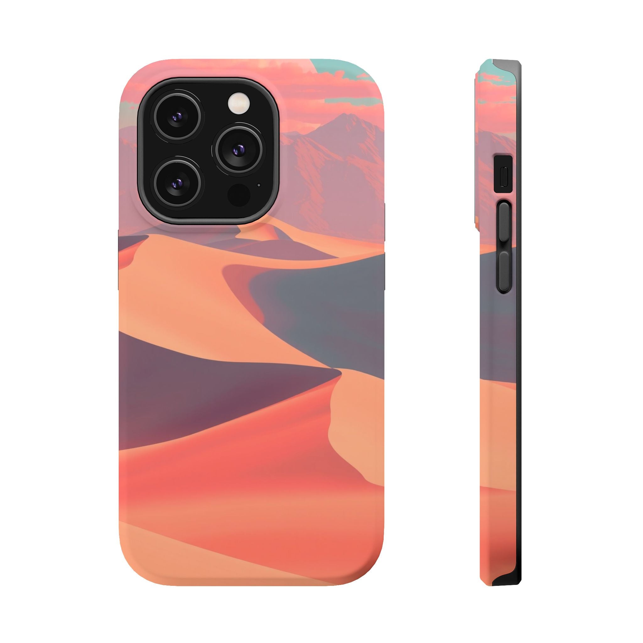 iPhone Teal And Coral Desert Dunes Bold Modern Everyday Snap Case · iPhone Case