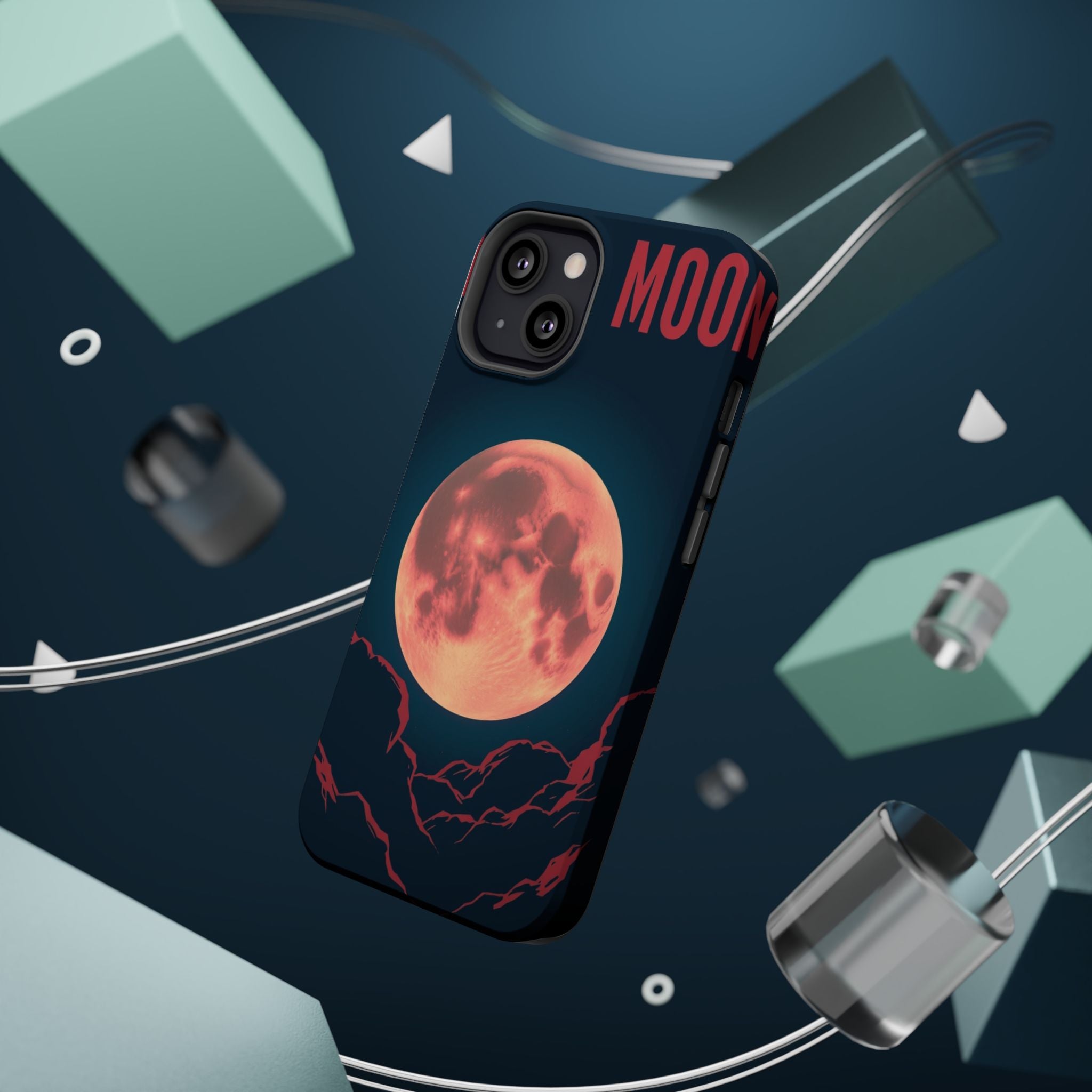 iPhone Blood Moon Rise Vintage Retro Poster Slim Everyday Designer Case · iPhone