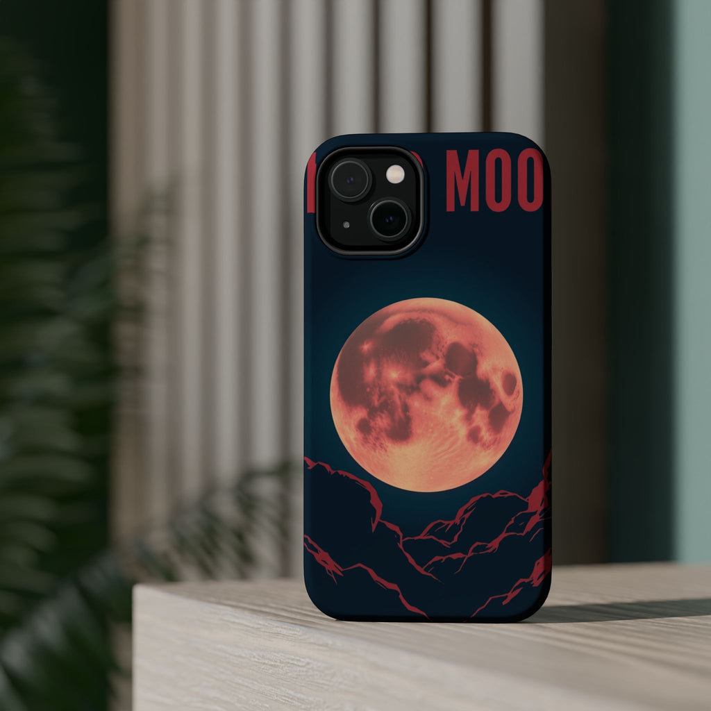 iPhone Blood Moon Rise Vintage Retro Poster Slim Everyday Designer Case · iPhone