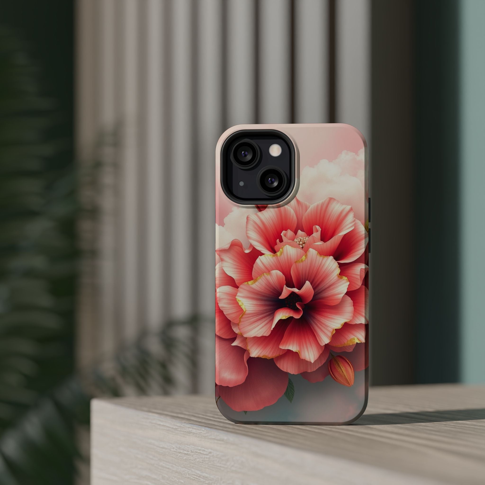 iPhone Pastel Floral Cloud Gold Foil Luxury Slim iPhone Everyday · iPhone Case