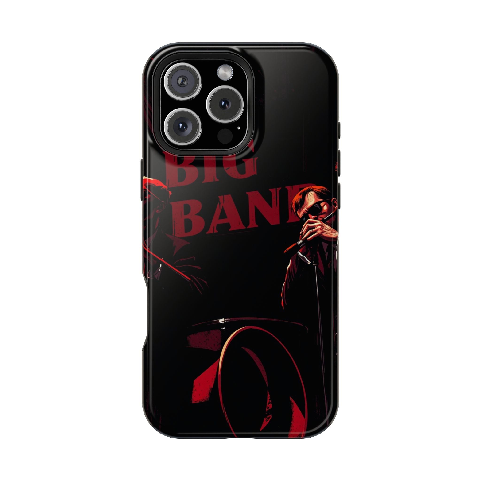 iPhone Black And Crimson Big Band Era Slim Everyday Designer Case · iPhone Case