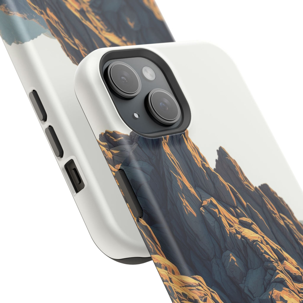 iPhone Mustard And Rust Rocky Coastline Slim Everyday iPhone Designer · iPhone C