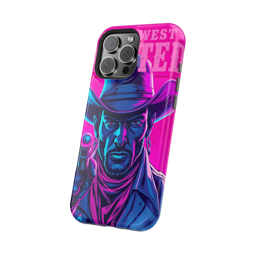 iPhone Wild West Wanted Neon Cyberpunk Slim Everyday Designer Case · iPhone Case