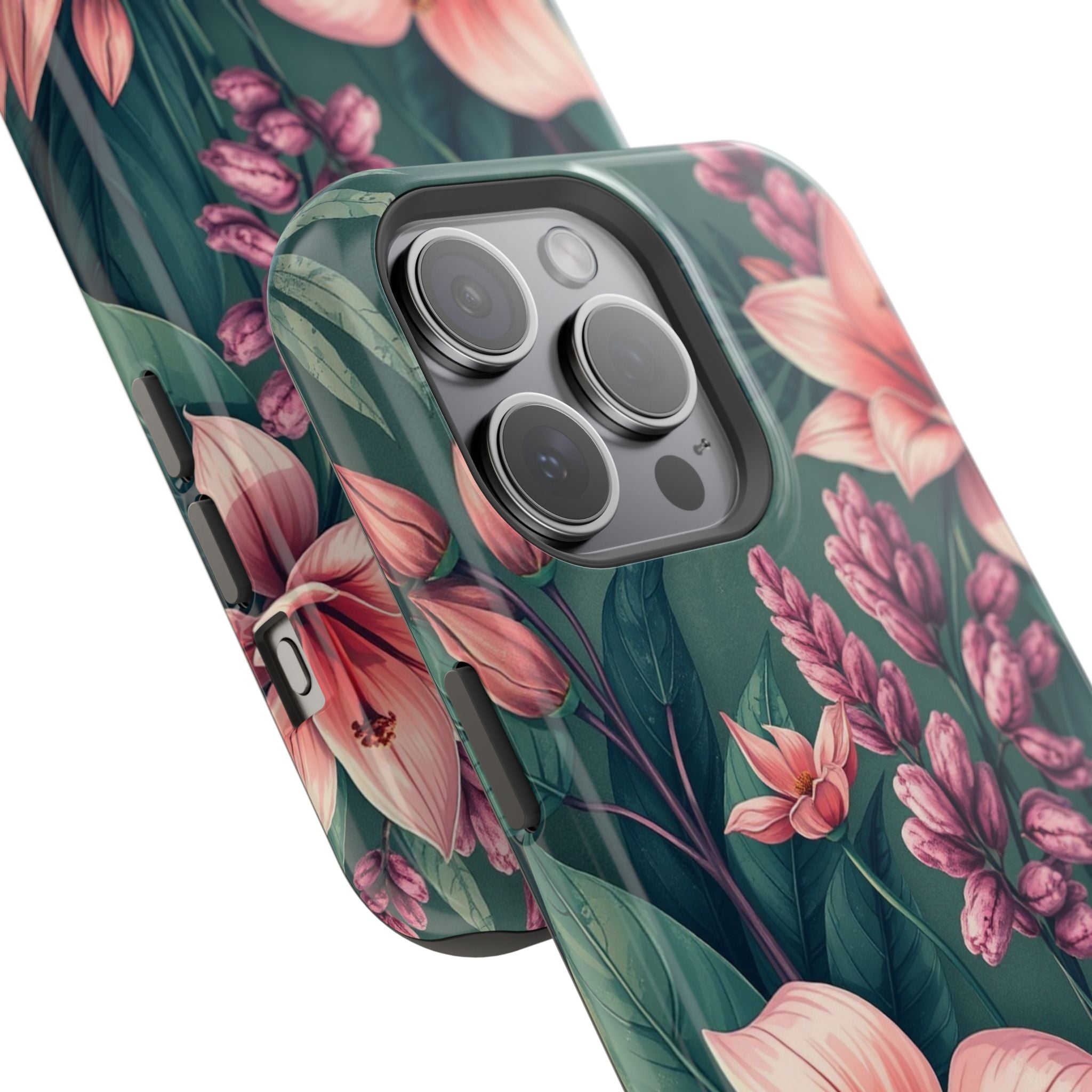 iPhone Mint And Blush Jungle Floral Slim Everyday Designer Case · iPhone Case