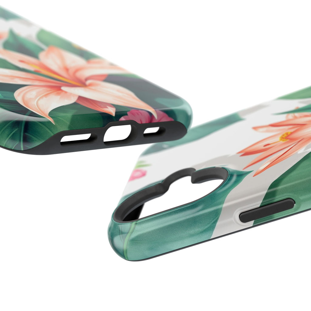 iPhone Tropical Bloom Sage And Ivory Slim Snap Case Gal · iPhone Case
