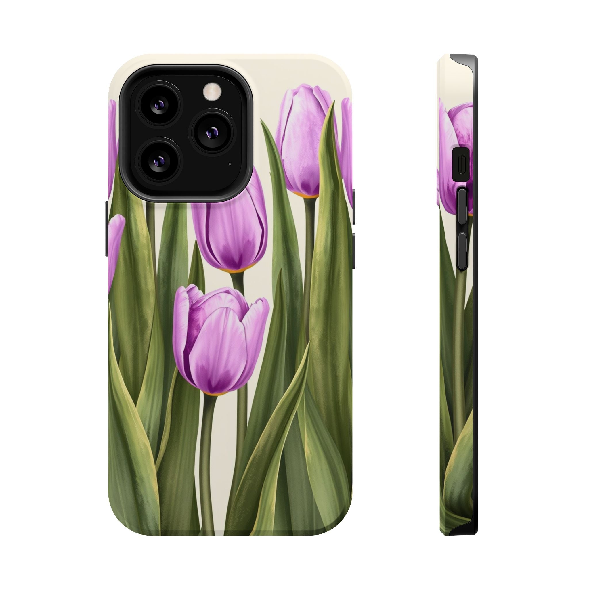 iPhone Tulip Row Electric Art 14 Bold Modern Everyday Snap Case · iPhone Case