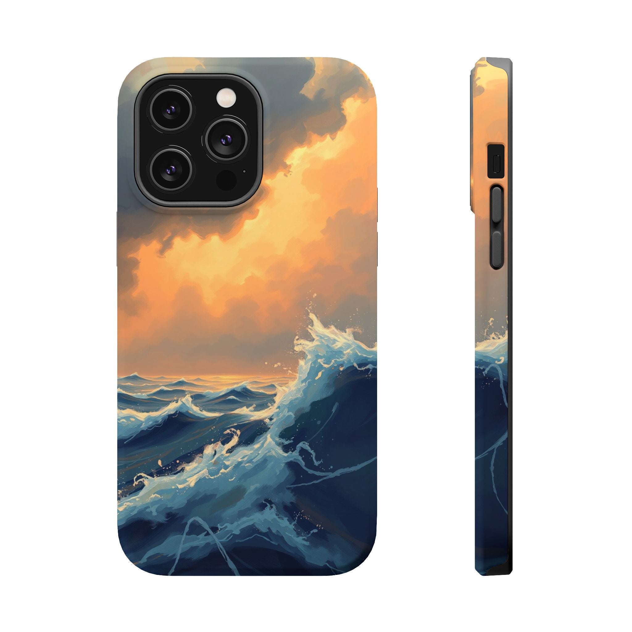 iPhone Sunset Amber And Peach Storm at Sea Slim iPhone Everyday · iPhone Case