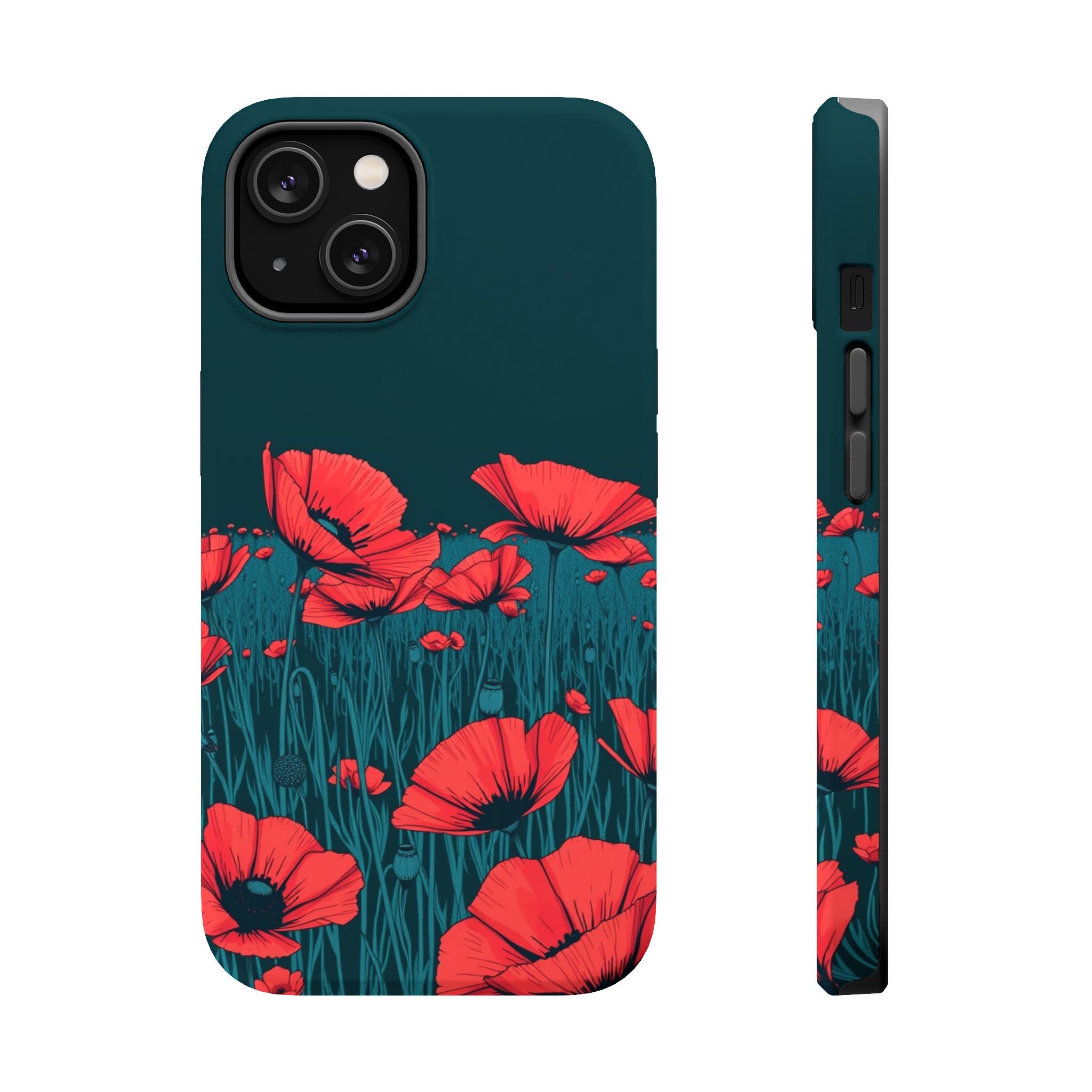 iPhone Poppy Field Dark Gothic Ink Clean Minimal Snap Cas Slim Snap Case · iPhon