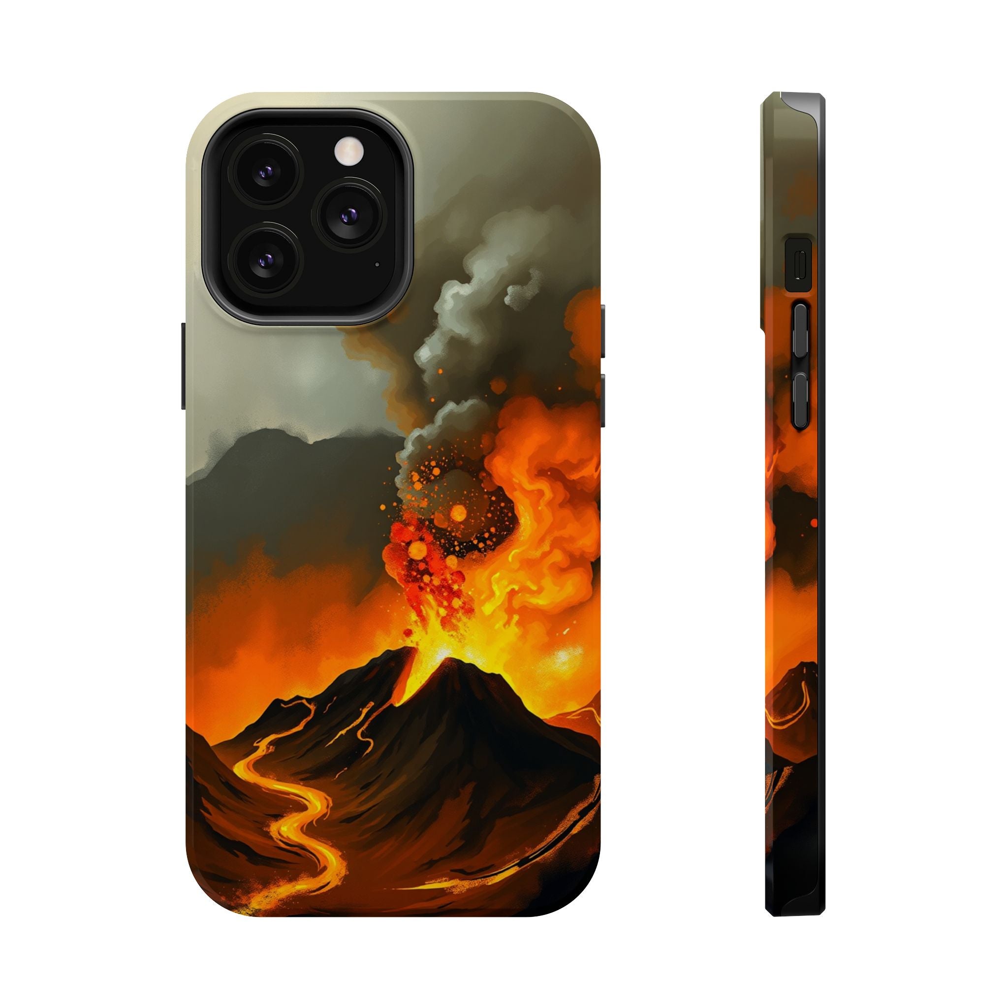 iPhone Volcanic Eruption Oil Painting Impressionist Slim Snap Case · iPhone Case