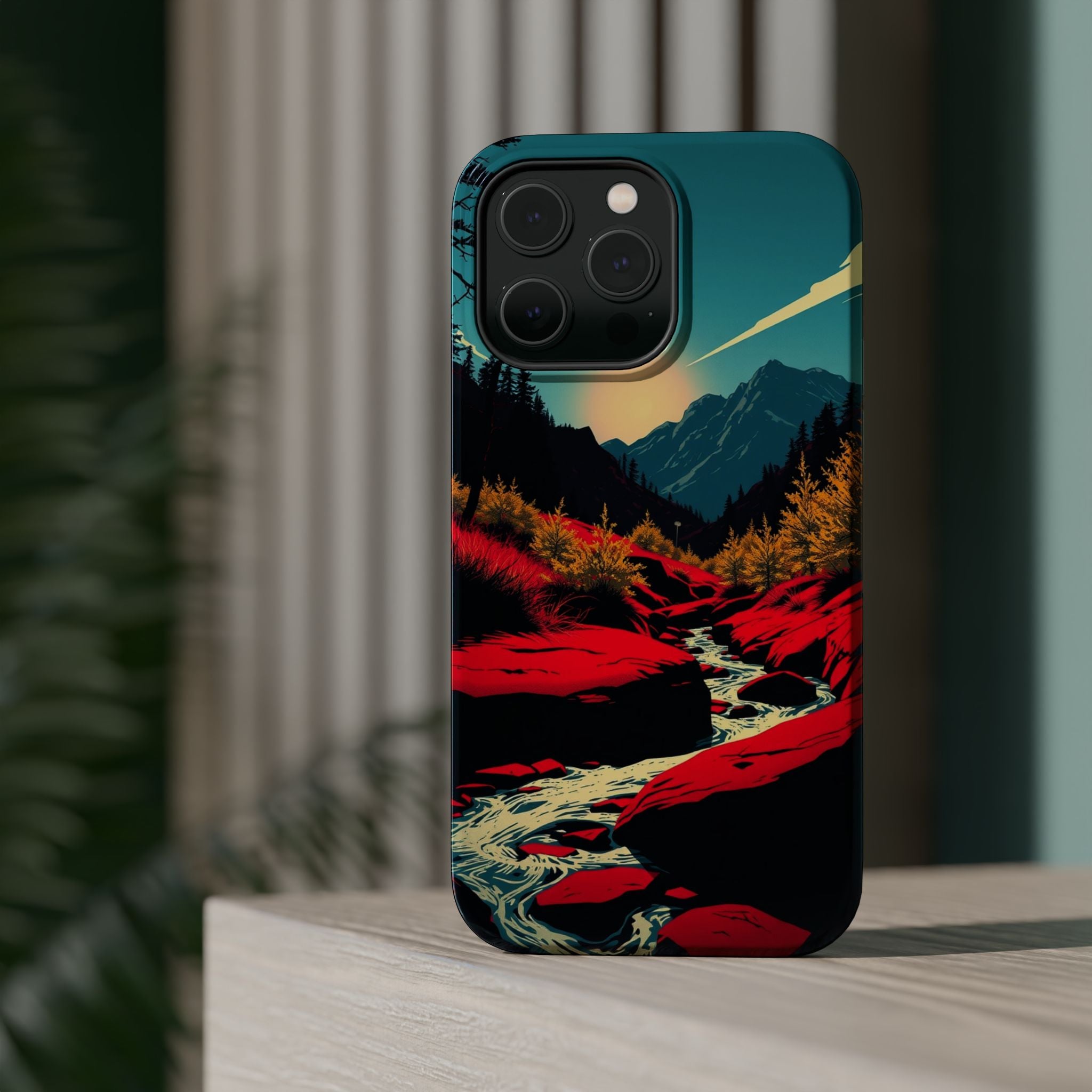 iPhone Earthy Spring Creek Design Bold Modern Everyday Snap Case · iPhone Case