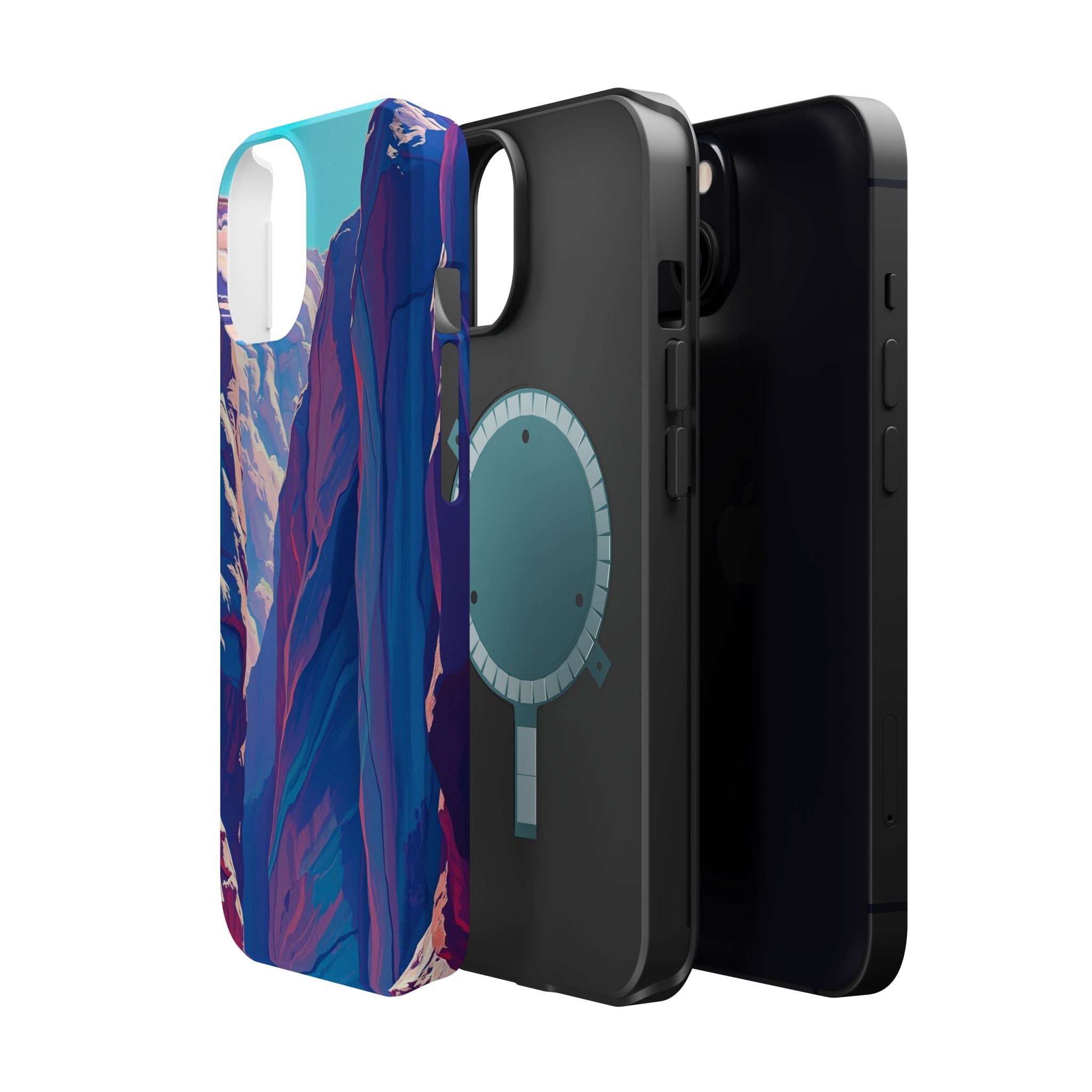 iPhone Cyan And Magenta Canyon Wall Slim Everyday Designer Case · iPhone Case