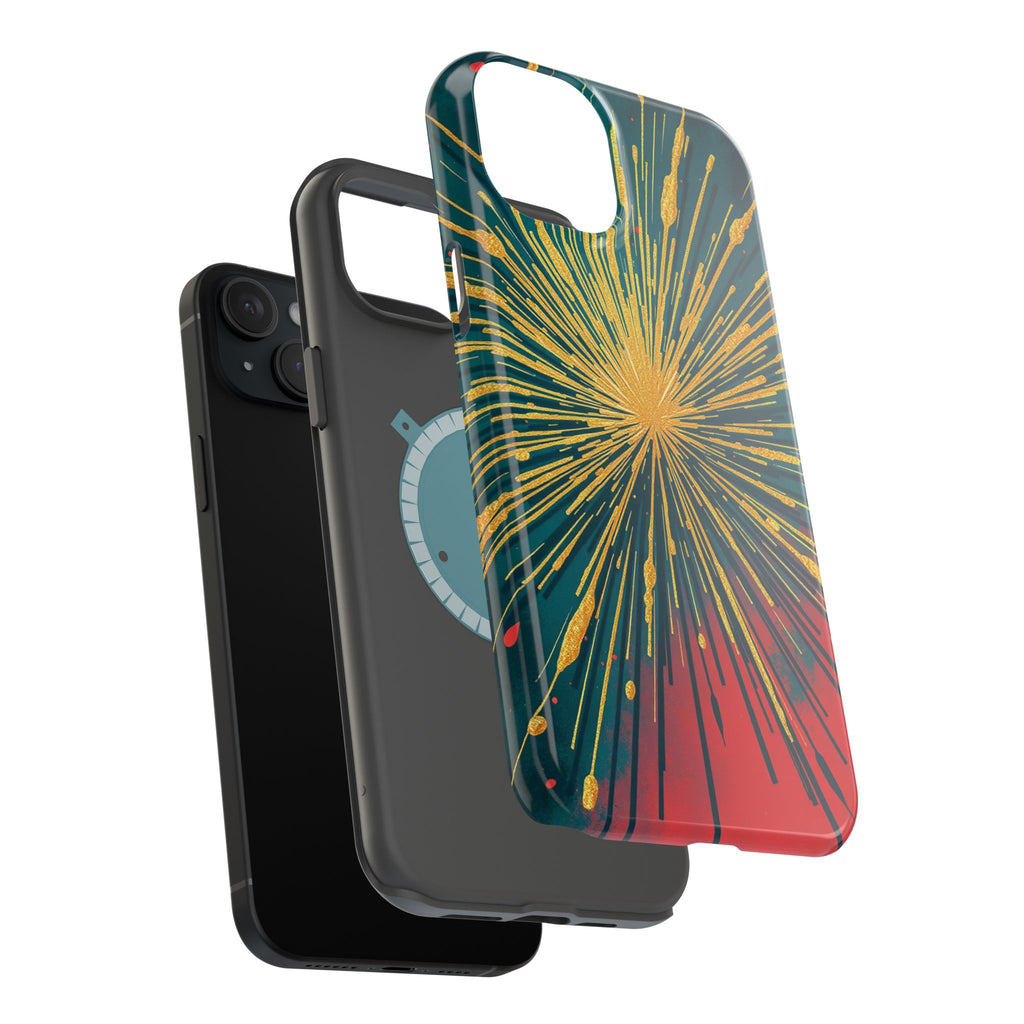 iPhone Gold Foil Burst Dark Gothic Ink Slim Everyday Designer Case · iPhone Case