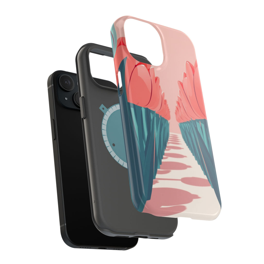 iPhone Tulip Row Pastel Kawaii Slim Everyday Designer Case · iPhone Case
