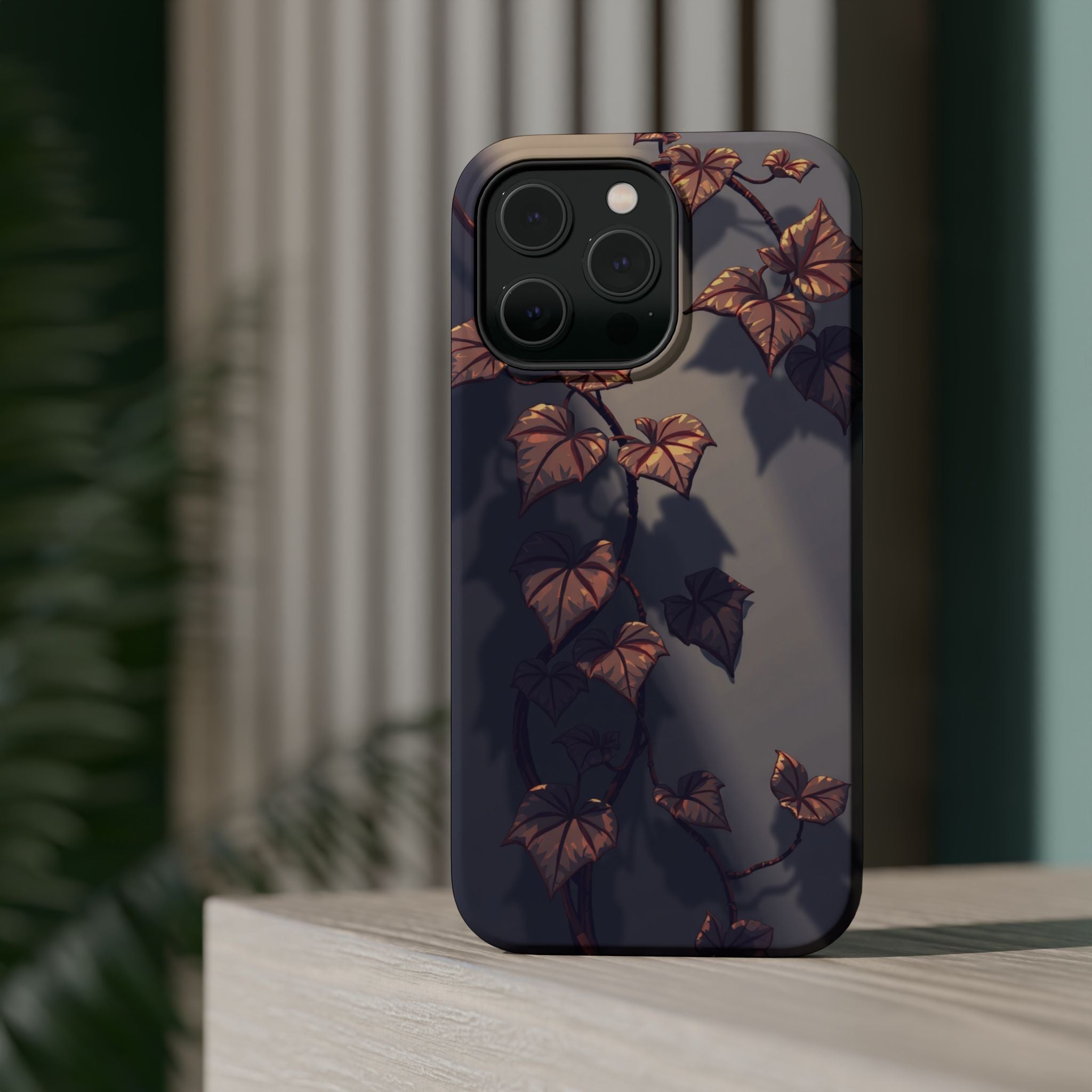 iPhone Charcoal And Copper Art Nouveau Vine Soft iPhone 13 Finish · iPhone Case