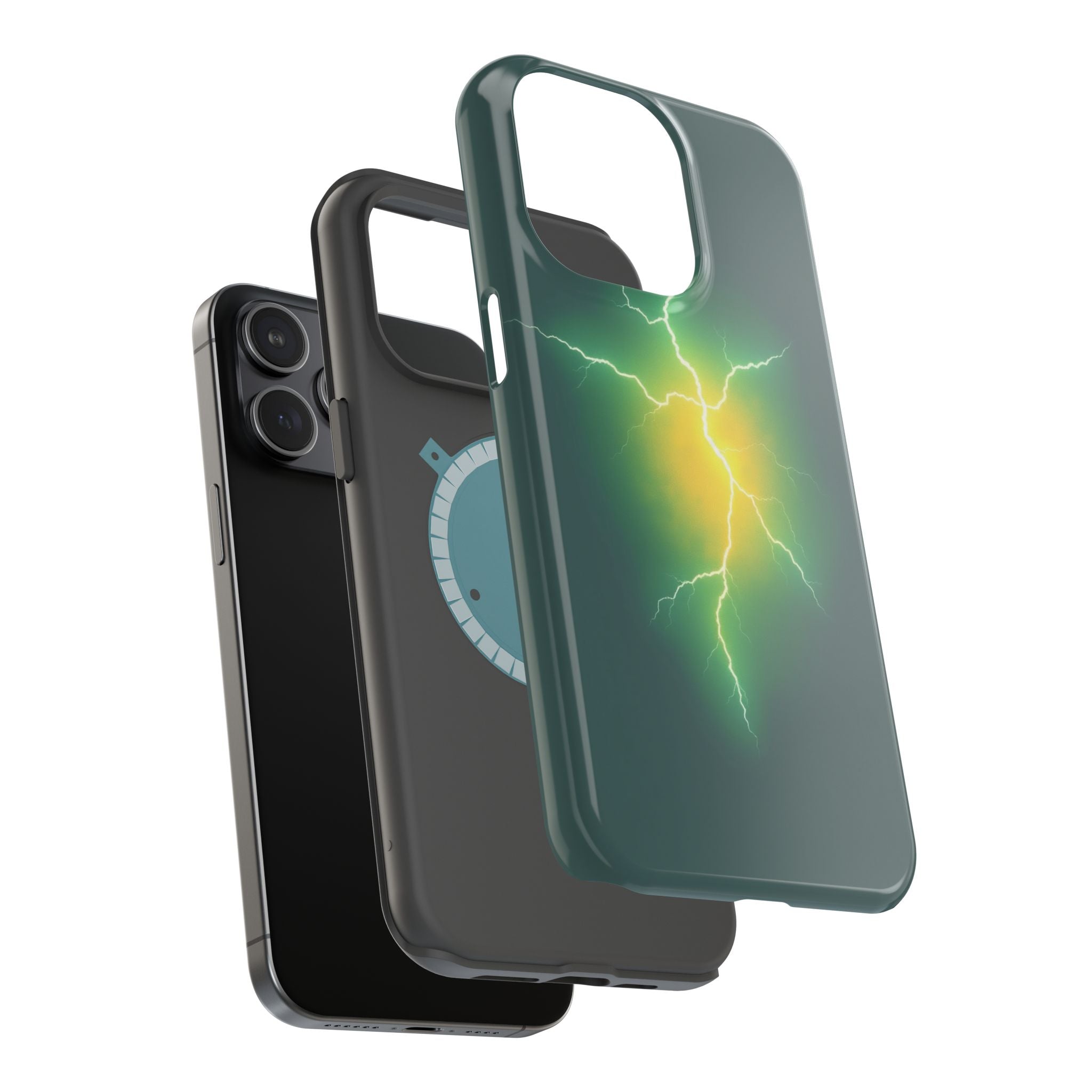 iPhone Emerald Green And Gold Prairie Lightning Soft iPhone Finish · iPhone Case