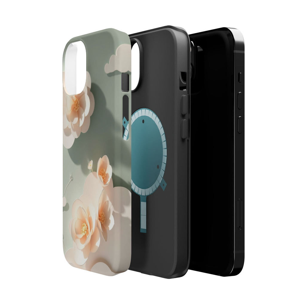 iPhone Sage And Ivory Pastel Floral Cloud Slim iPhone Everyday Designer · iPhone