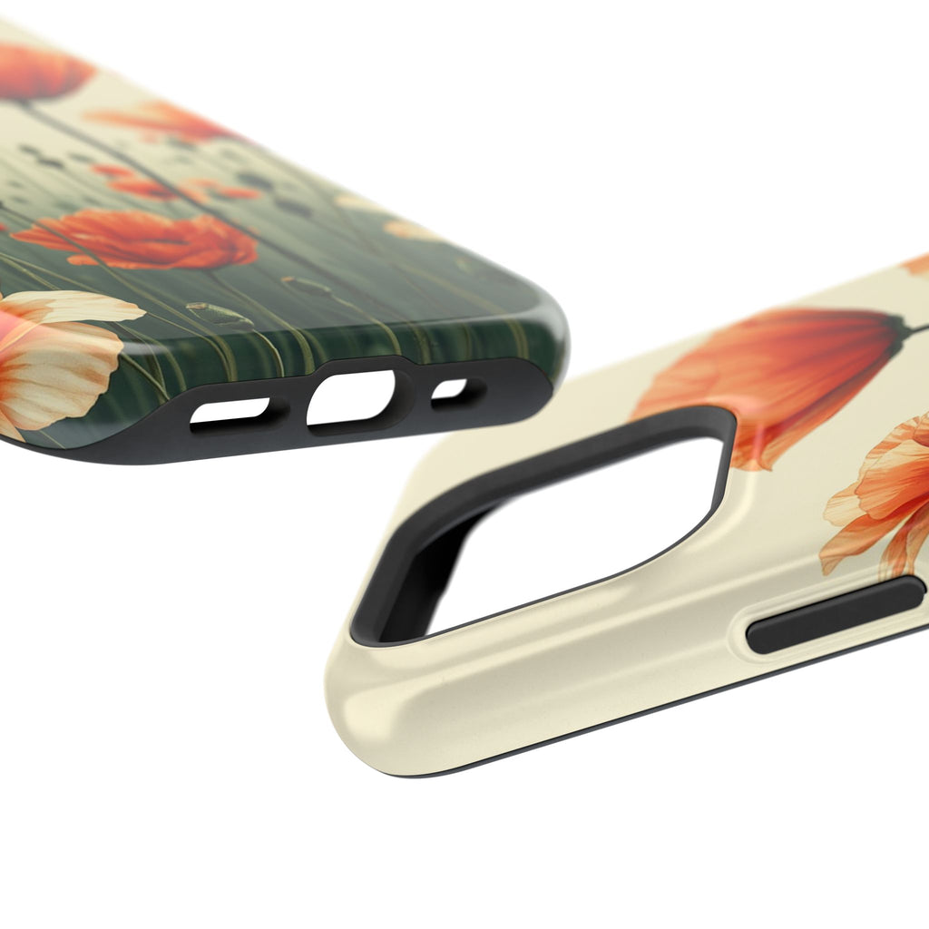 iPhone Sage And Ivory Poppy Field Bold Modern Everyday Snap Case · iPhone Case