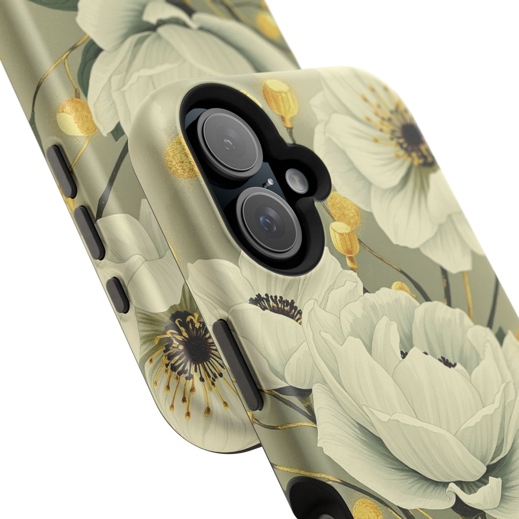 iPhone Sage And Ivory Floral Ink Wash Slim Everyday iPhone 14 Designer · iPhone