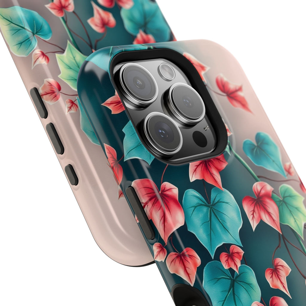 iPhone Art Nouveau Vine Teal And Coral Slim Snap Case · iPhone Case
