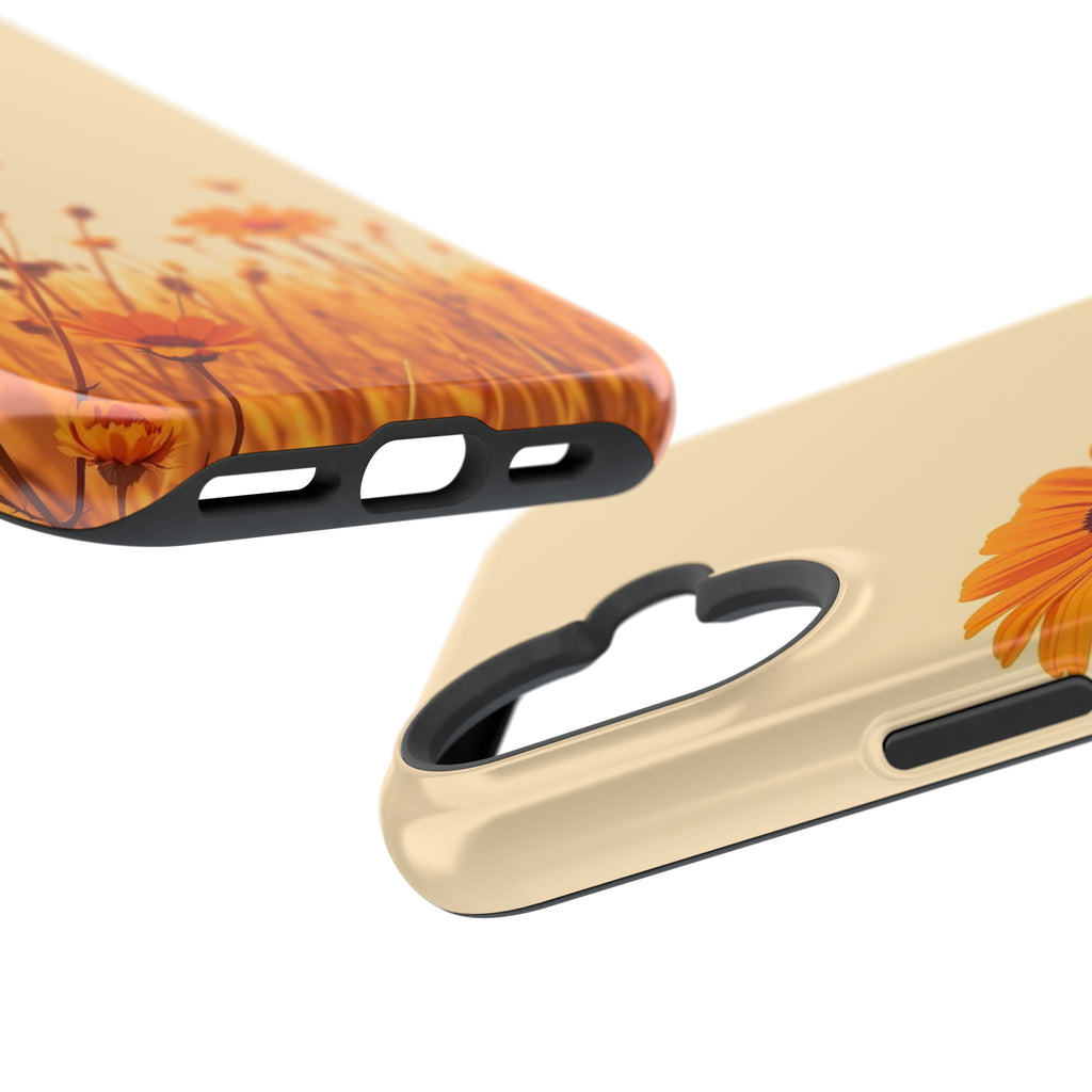 iPhone Wildflower Field Minimalist Line Art Slim Everyday Designer Case · iPhone