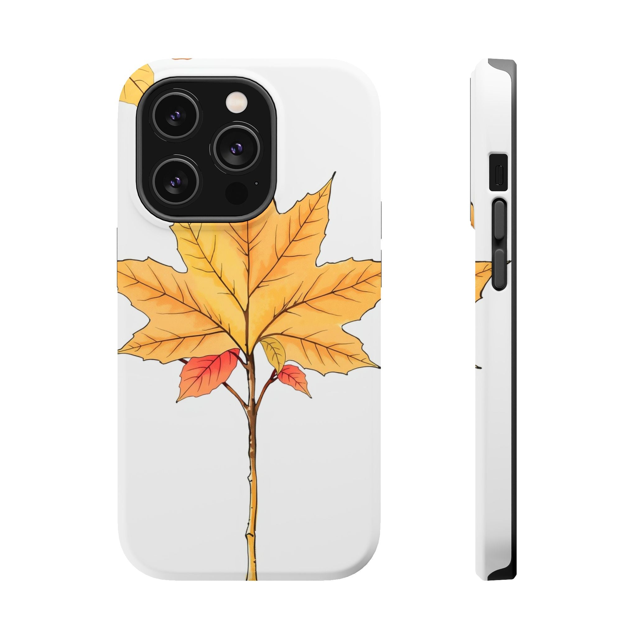 iPhone Mint And Blush Autumn Maple Bold Modern Everyday Snap Case · iPhone Case