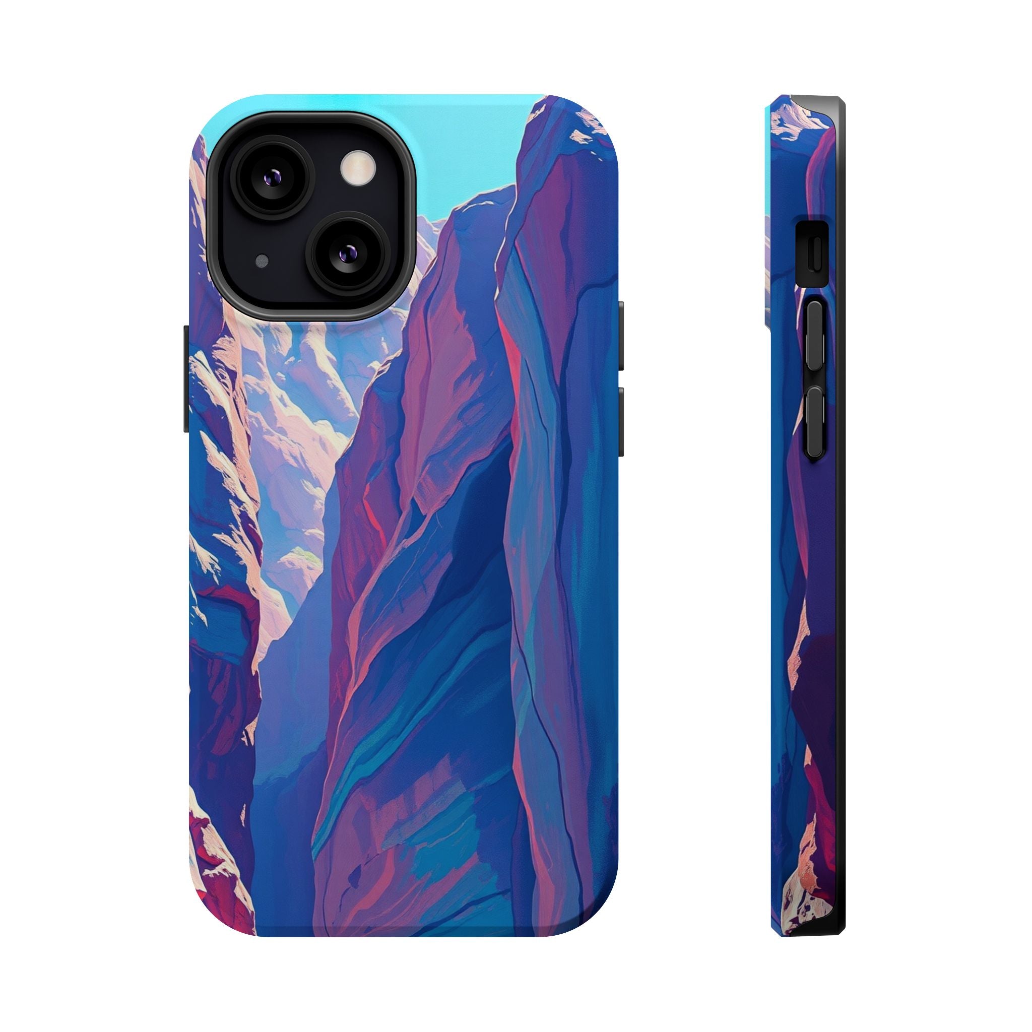 iPhone Cyan And Magenta Canyon Wall Slim Everyday Designer Case · iPhone Case