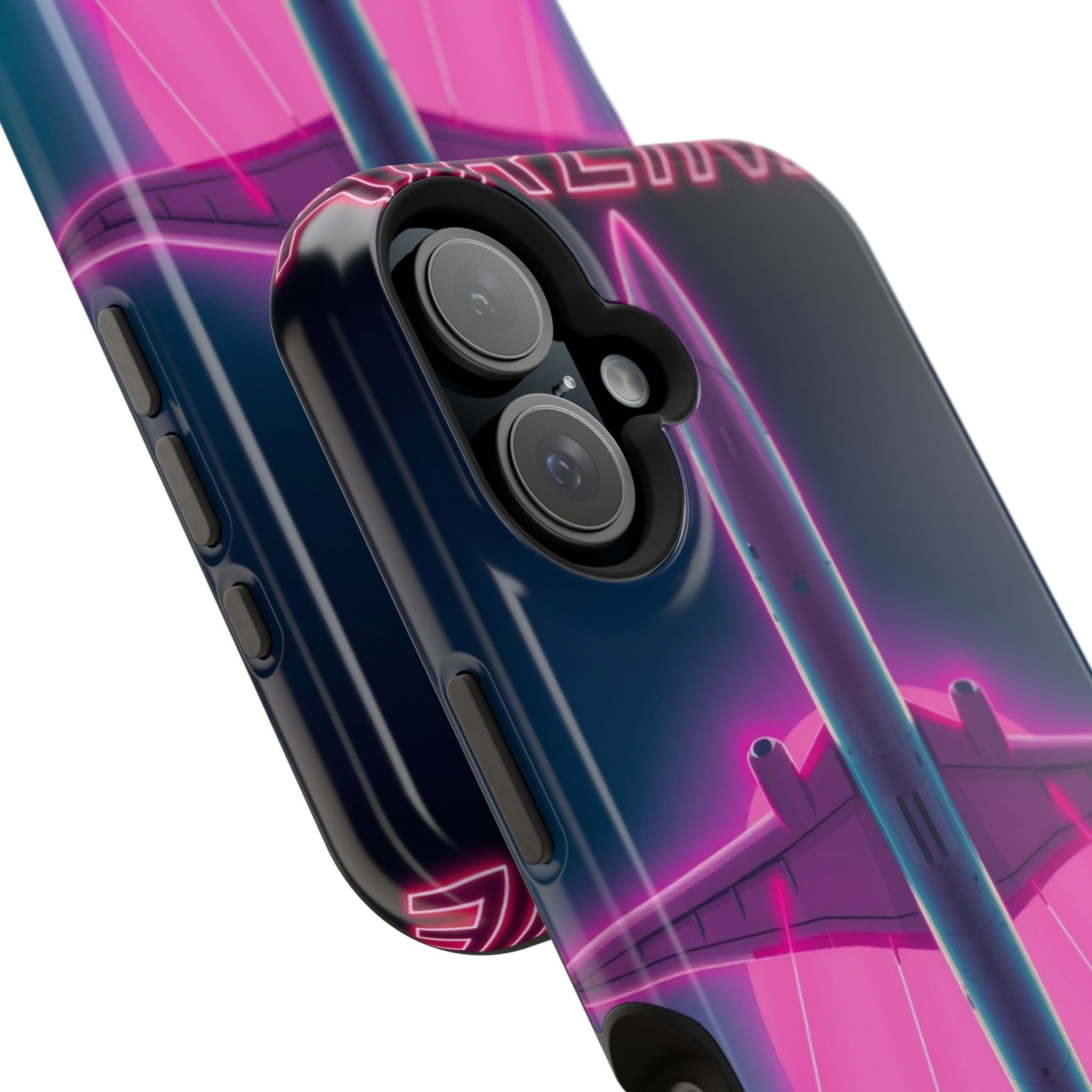 iPhone Cyan And Magenta Retro Airline Poster Slim Everyday Designer Case · iPhon