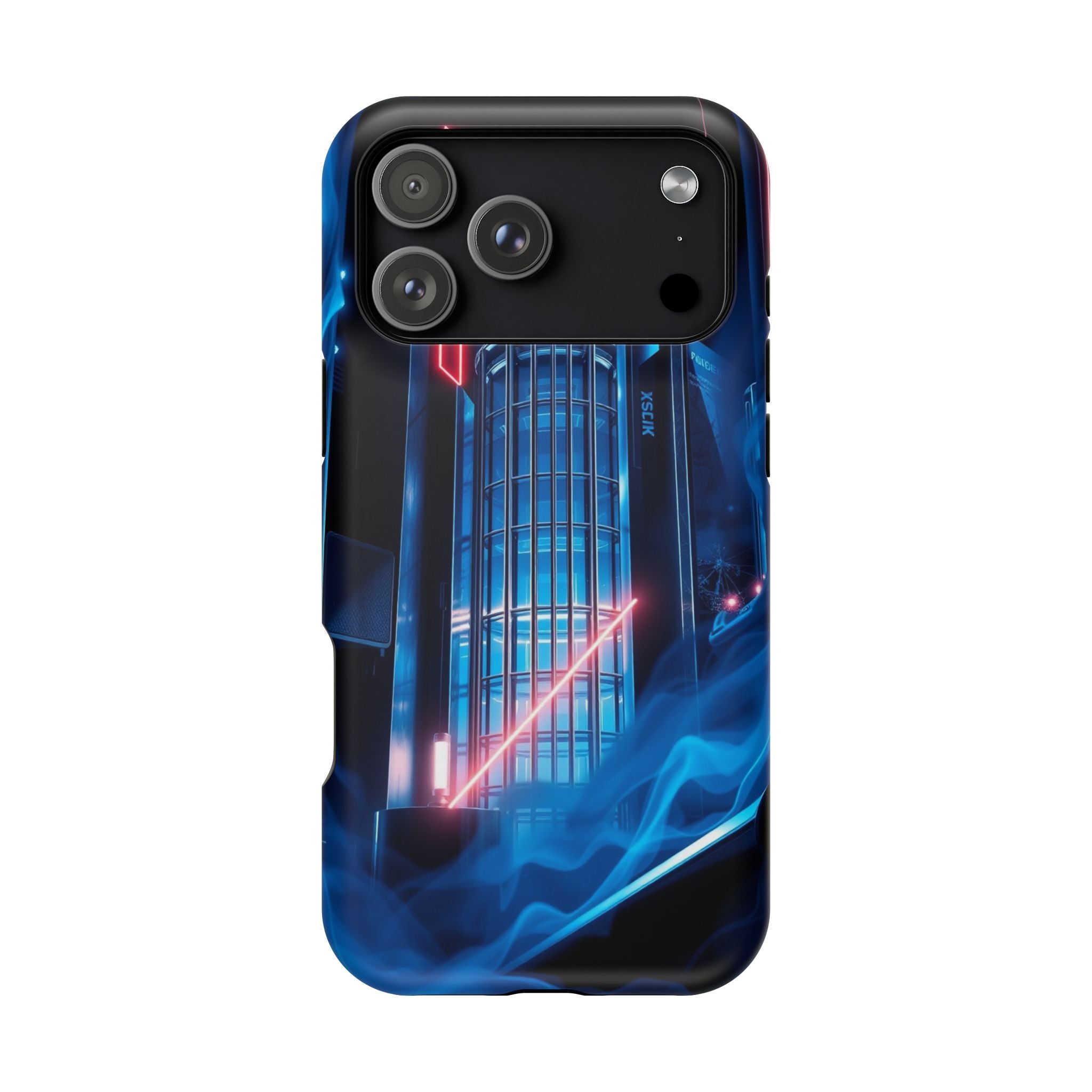 iPhone Midnight Blue And Silver Bauhaus Composition Slim Snap Case · iPhone Case