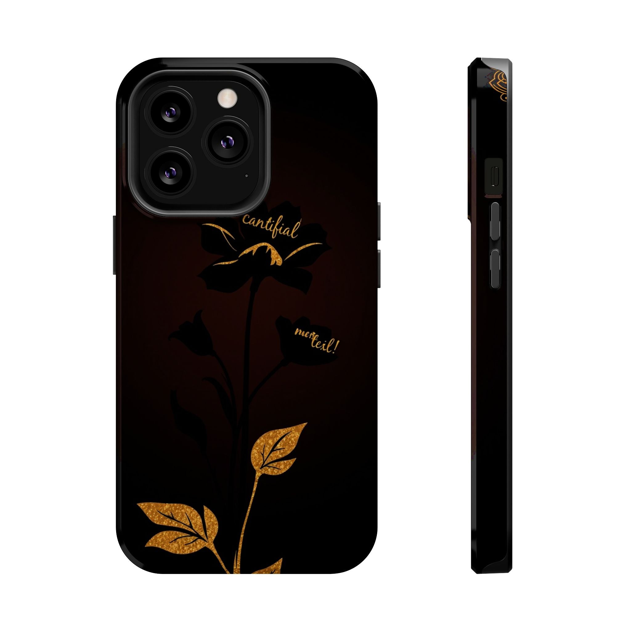 iPhone Earthy Floral Silhouette Design Slim Everyday Designer Case · iPhone Case
