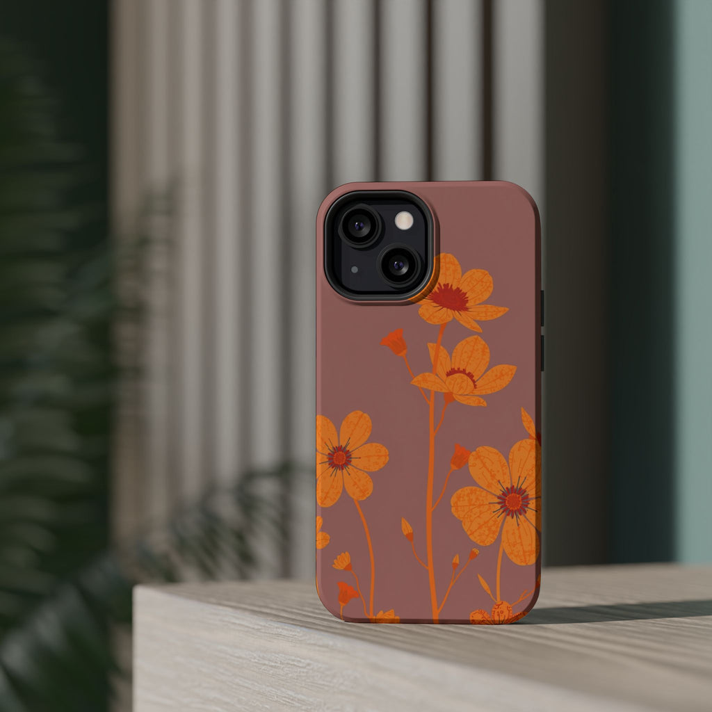 iPhone Floral Silhouette Pastel Kawaii Slim Everyday Designer Case · iPhone Case