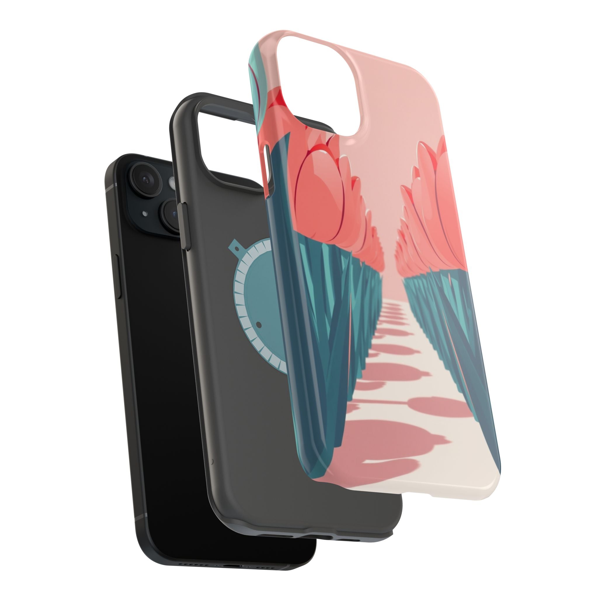 iPhone Tulip Row Pastel Kawaii Slim Everyday Designer Case · iPhone Case
