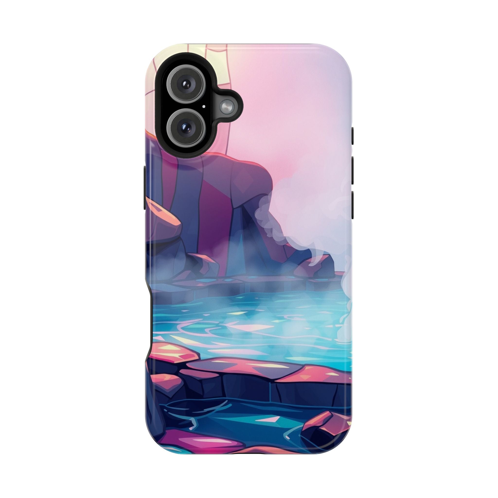 iPhone Cyan And Magenta Hot Spring Steam Slim Everyday iPhone Designer · iPhone