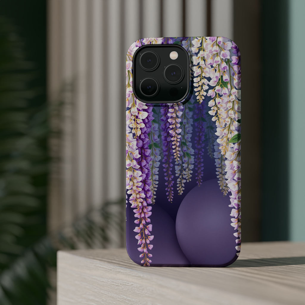iPhone Mint And Blush Wisteria Cascade Slim Everyday Designer Case · iPhone Case