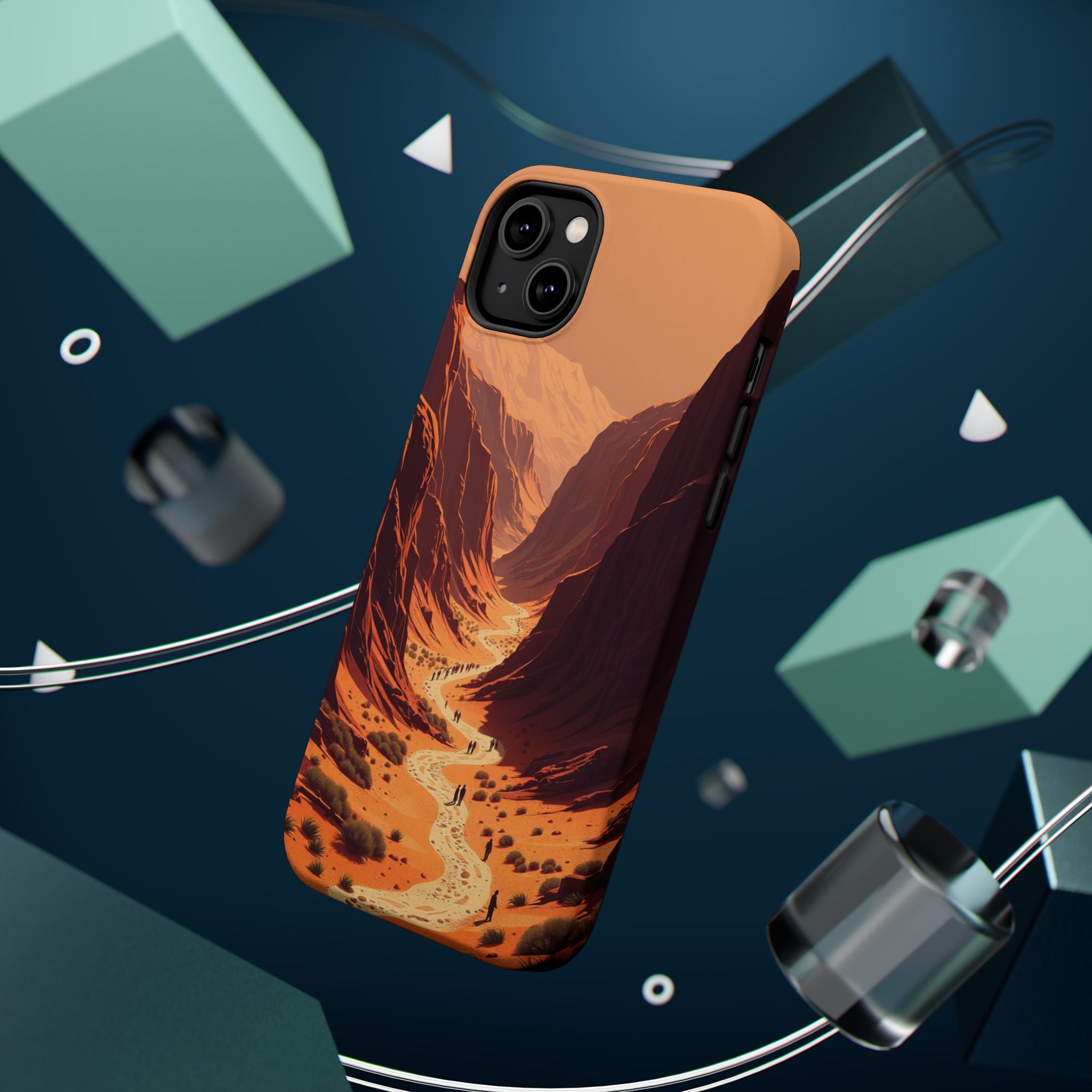 iPhone Burnt Orange And Sand Valley Floor Slim iPhone Everyday Designer · iPhone