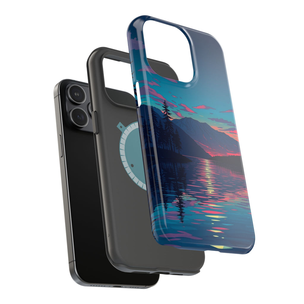 iPhone Vibrant Lake at Twilight Design Slim Everyday Designer Case · iPhone Case