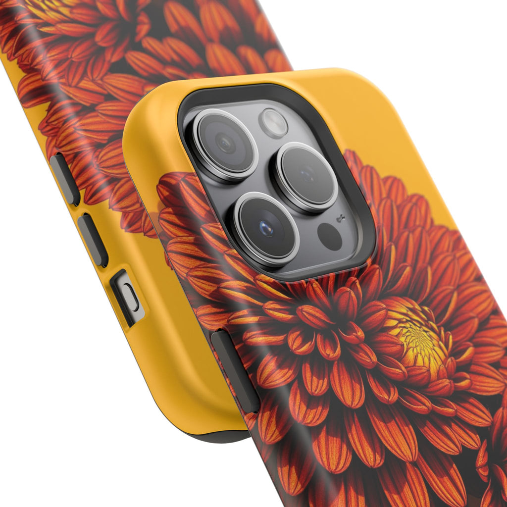 iPhone Mustard And Rust Ranunculus Stack Slim Everyday iPhone 14 · iPhone Case