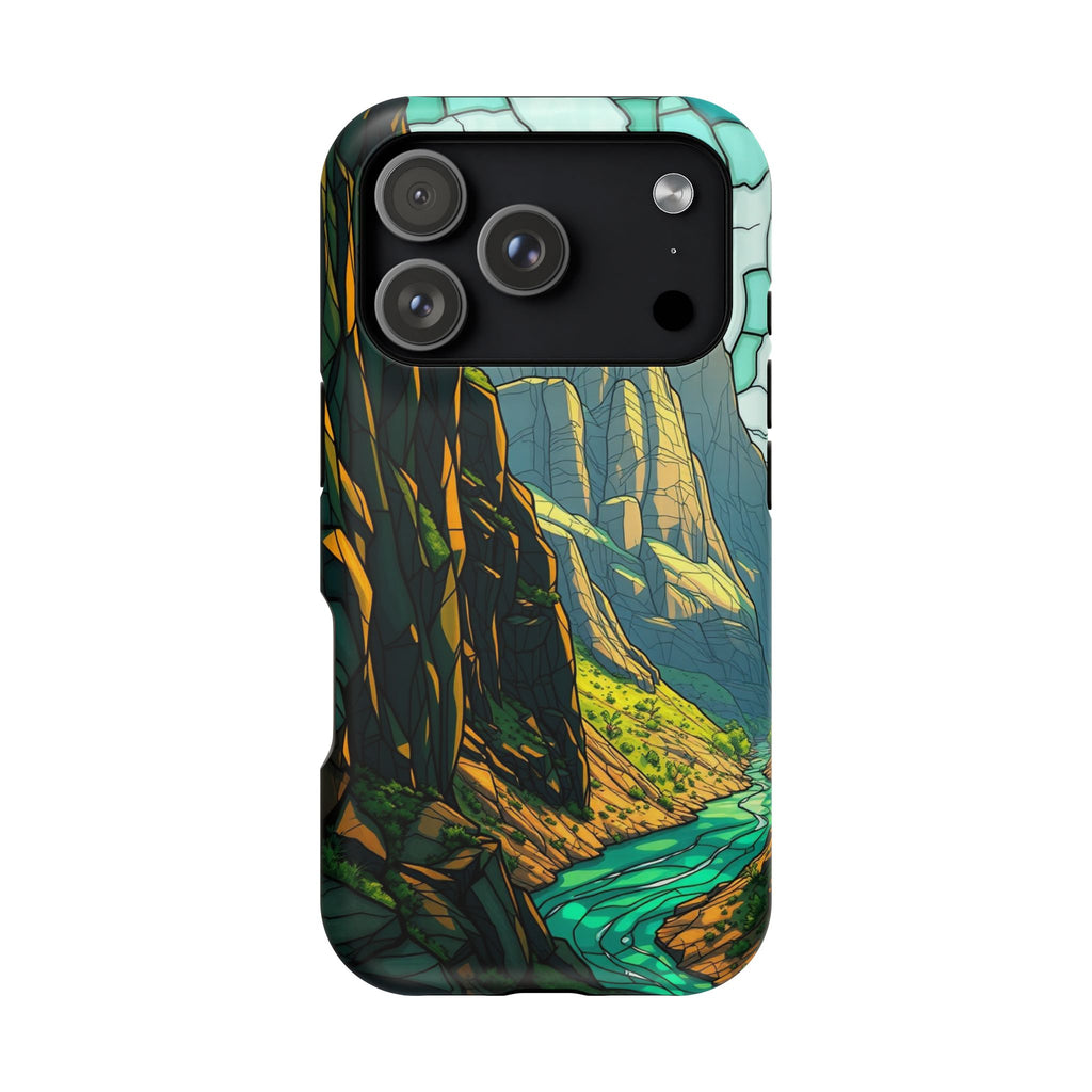 iPhone Emerald Green And Gold River Canyon Slim iPhone Everyday · iPhone Case