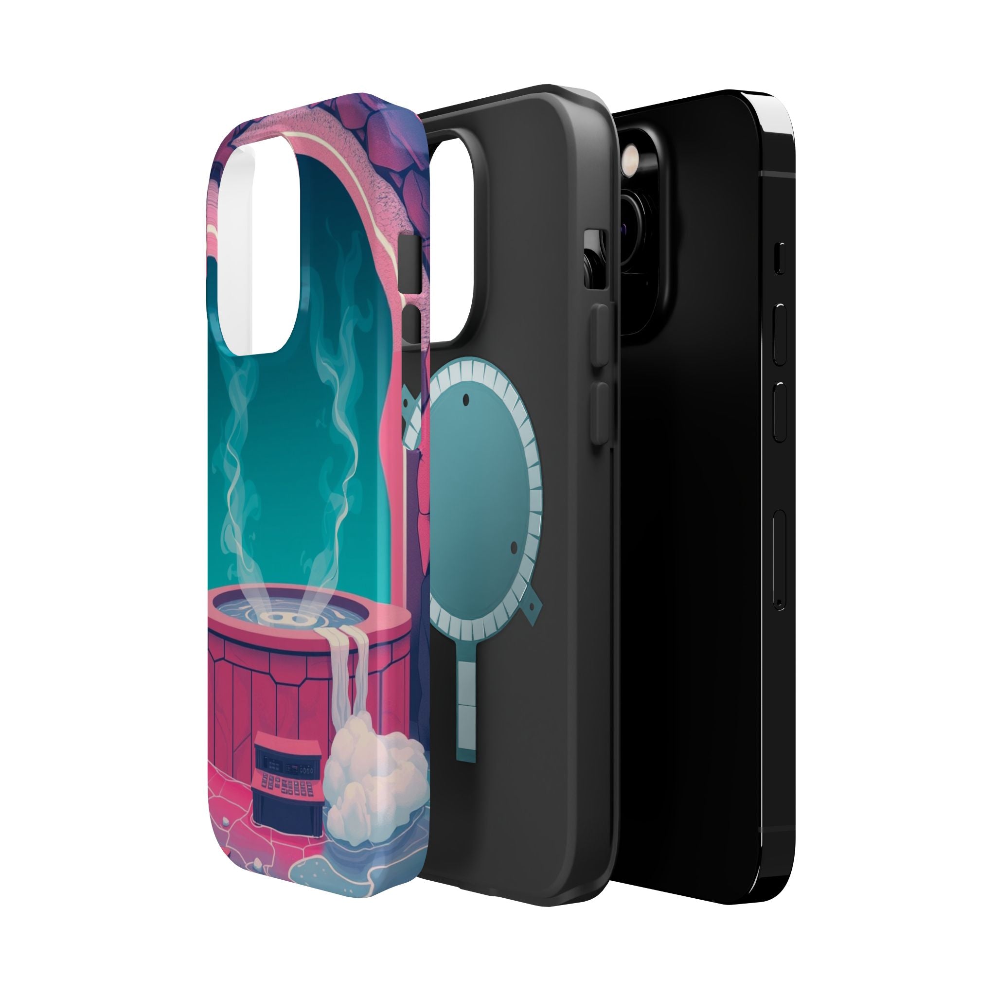 iPhone Hot Spring Steam Risograph Print Slim Everyday iPhone Designer · iPhone C