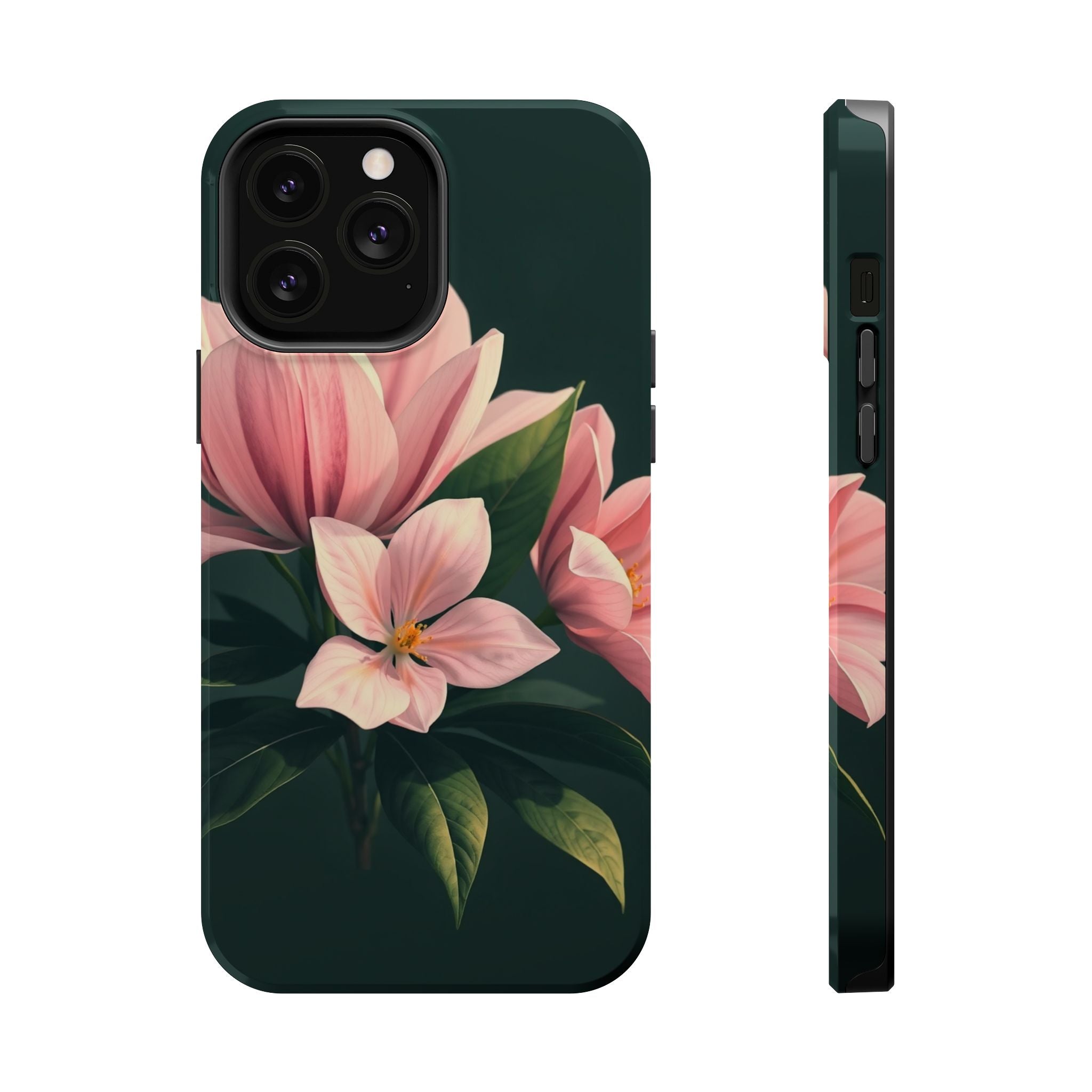 iPhone Mint And Blush Bloom Leaf Bold Modern Everyday Snap Case · iPhone Case