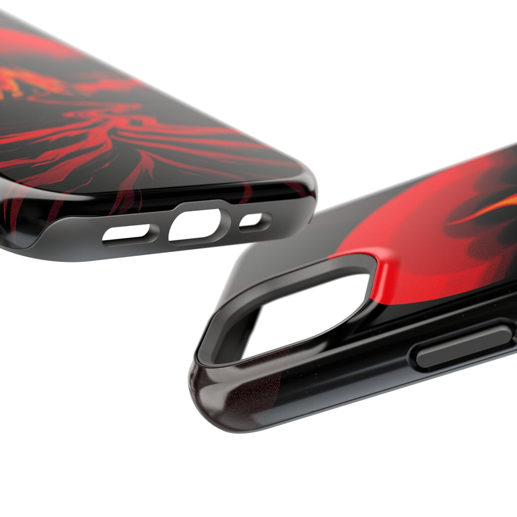 iPhone Black And Crimson Wildfire Glow Slim Everyday Designer Case · iPhone Case